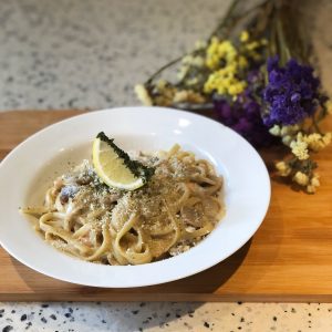 Salmon In Lemon Linguine